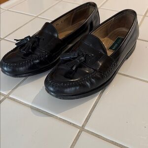 COLE HAAN Black  Leather Pinch Tassel Loafers 🐈‍⬛ 9 1/2